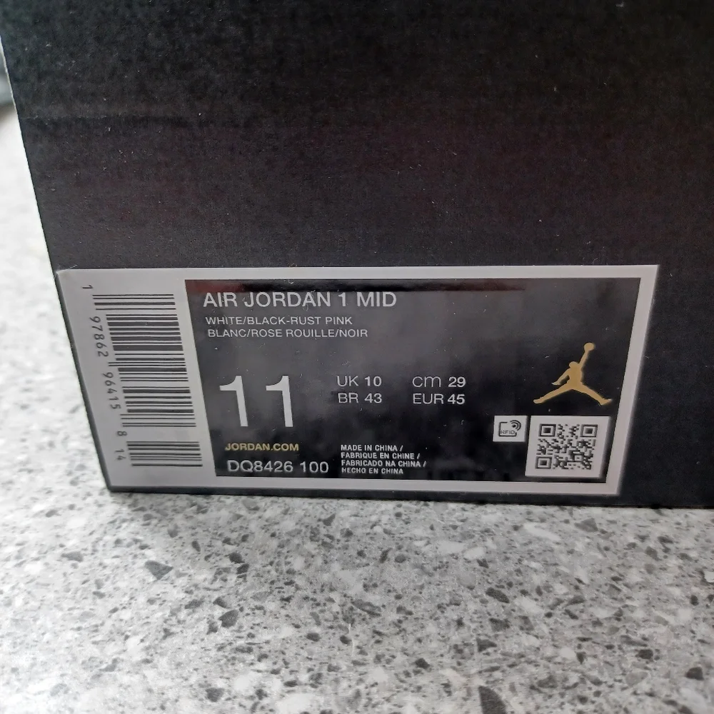 Nike Air Jordan 1 Mid Sneakers Shoes Black Coral